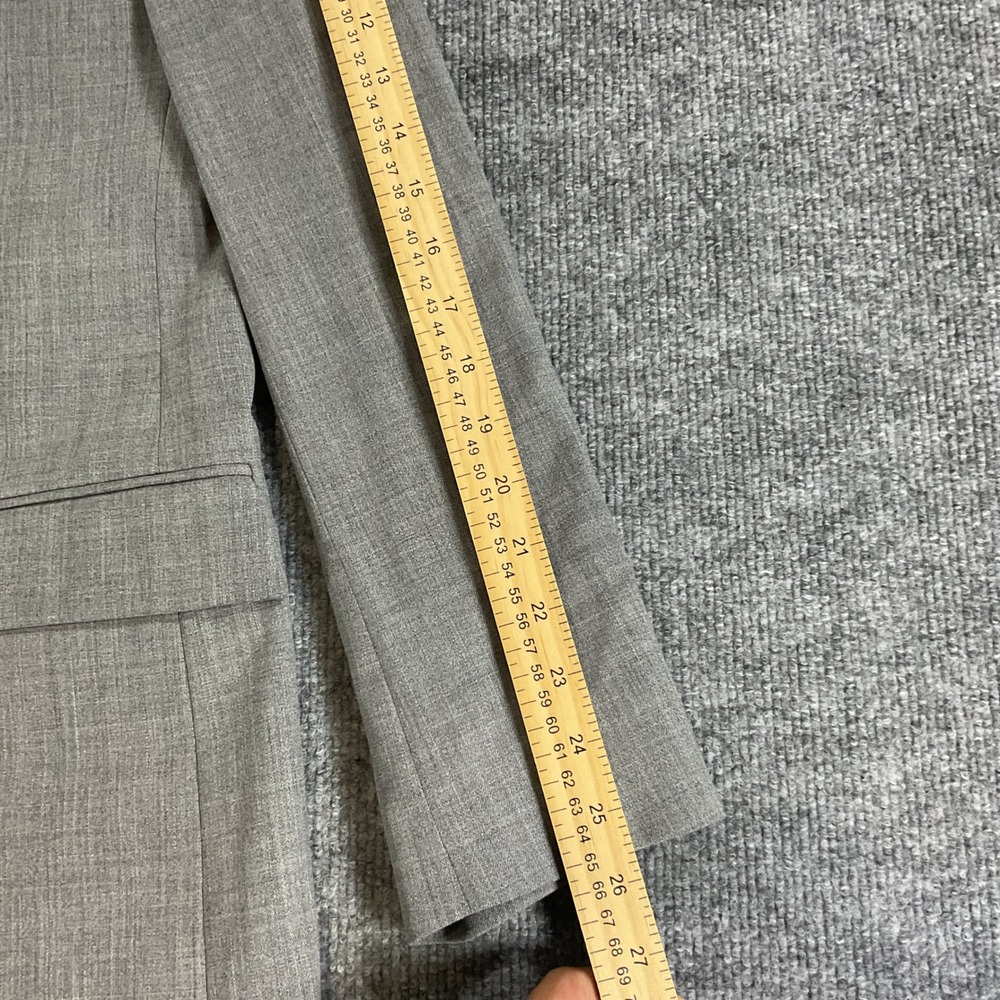J.Crew Thompson Voyager Sport Coat Blazer 40R 100% Wool Gray Mens Suit Jacket - Picture 12 of 15
